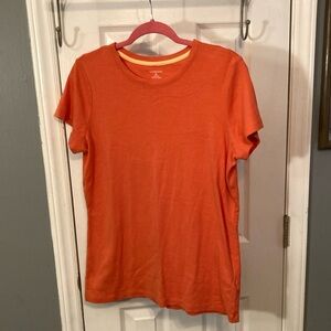 Lands' End Fitted Orange Short Sleeve Tee Size XL